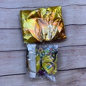 Butterfly Flower Balloon Party Supplies 12pc Foil Balloons & 24pc 3D Butterflies